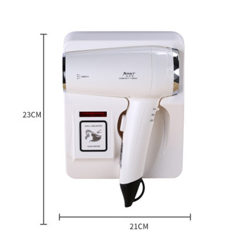 1600W Wall Mounted Hair Dryer Negative ion Electric Hairdryer with Holder Base Hair Care Quick Dry For Household Hotel Bathroom