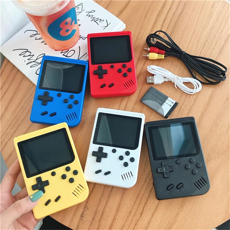 2021 nuovi giochi 400 integrati batteria da 1000mAh Console di gioco portatile Video retrò Gamepad 2 giocatori raddoppia lettore di giochi LCD da 3.0 pollici