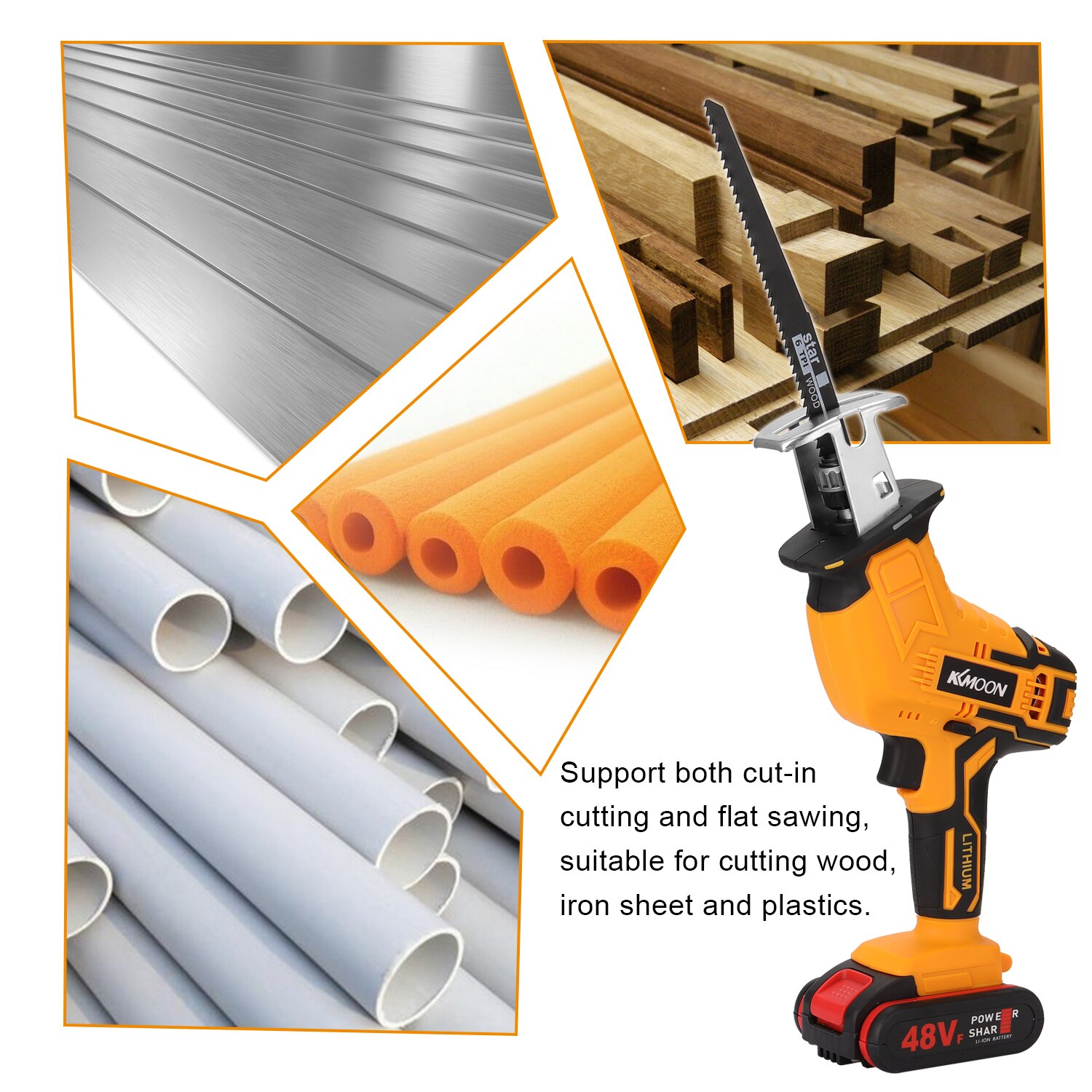 Portable Multifunctional Reciprocating Saws Outdoor Saber Saw Electric Power Tools for Cutting Wood Iron Sheet Plastics