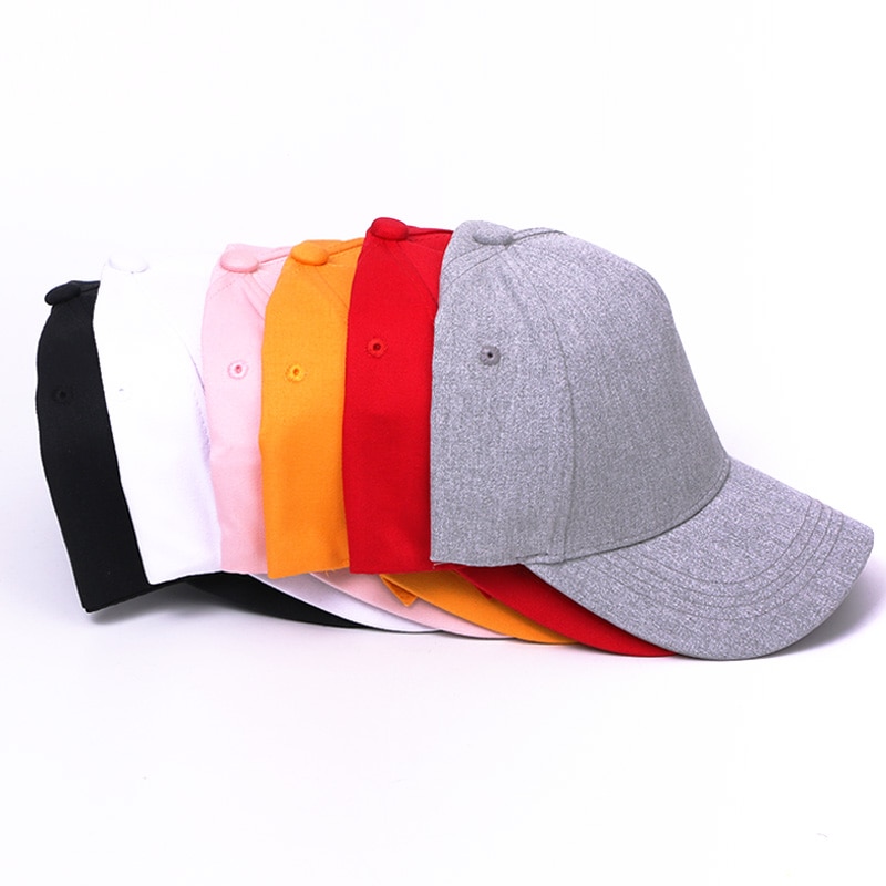 Solid farge baseball caps dame menn merke snapback gorra cap street hip hop caps hatter for damer svart grå baseball cap