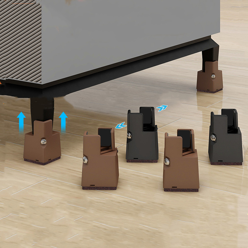 Elevador de pies de silla ajustable, elevador inferior de sofá de escritorio resistente de 5/10cm, elevador de mesa de sofá de Metal, elevadores de muebles de cama, 4 Uds.