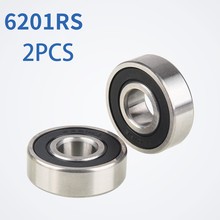 Stalen Lagers 2 Stuks 6201-2RS Twee Side Rubberen Afdichting Kogellager 12X32X10 6201 2RS kogellagers Anti-Roest Skateboard