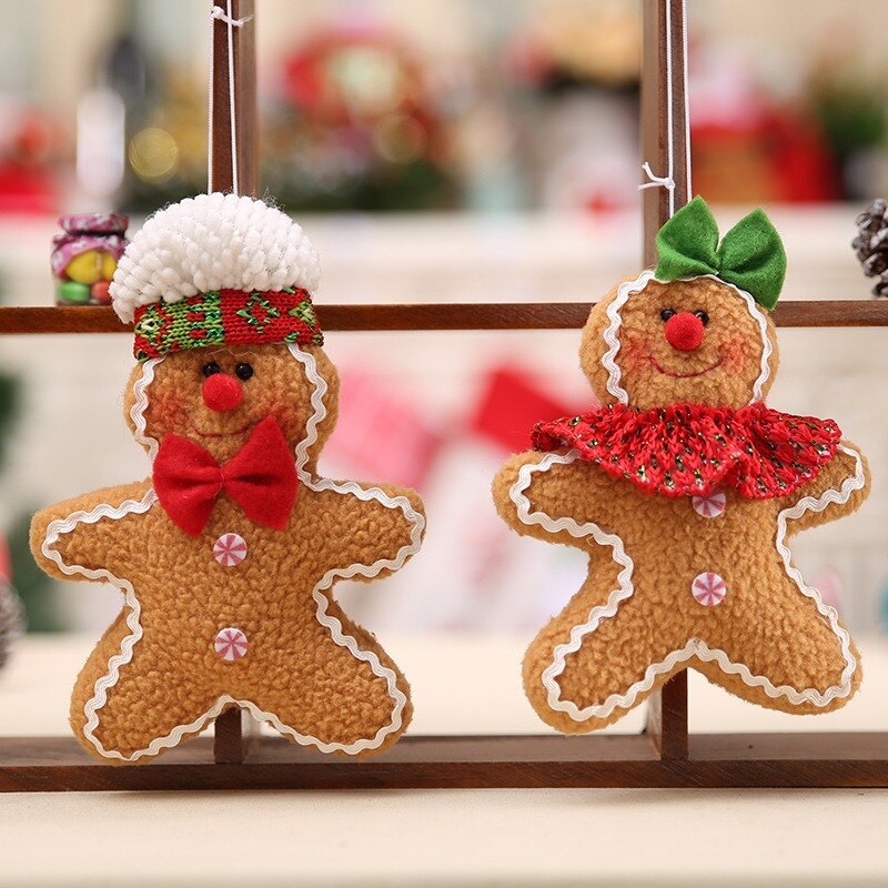 Year Gingerbread Man Hanging Merry Christmas Ornaments Ornament Xmas Tree Decoration Festival Party Supplies