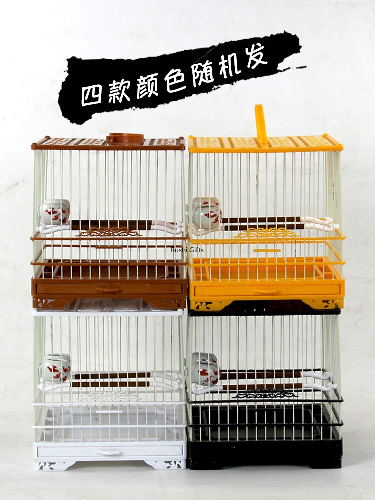 Met Gratis Cover Plastic Kooi Kleine Vogels Opknoping Schelpen Nest Hoose Vogelhuisje Papegaai Kooi Huis Outdoor Opknoping Decoratie Kooi