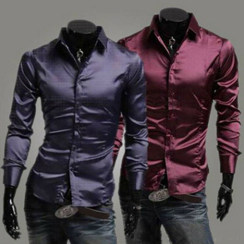 COOFANDY Herren Satinhemd – Glänzend, Langärmlig, Mit Knopfleiste, Für Hochzeit & Party