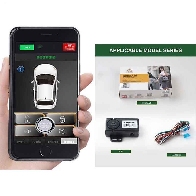 Handy, Mobiltelefon APP Auto Bluetooth Verknüpfung Auto Alarm System keyless Eintrag System Automatische stamm öffnung autostart zentralverriegelung stil PKE: Ursprünglich Titel
