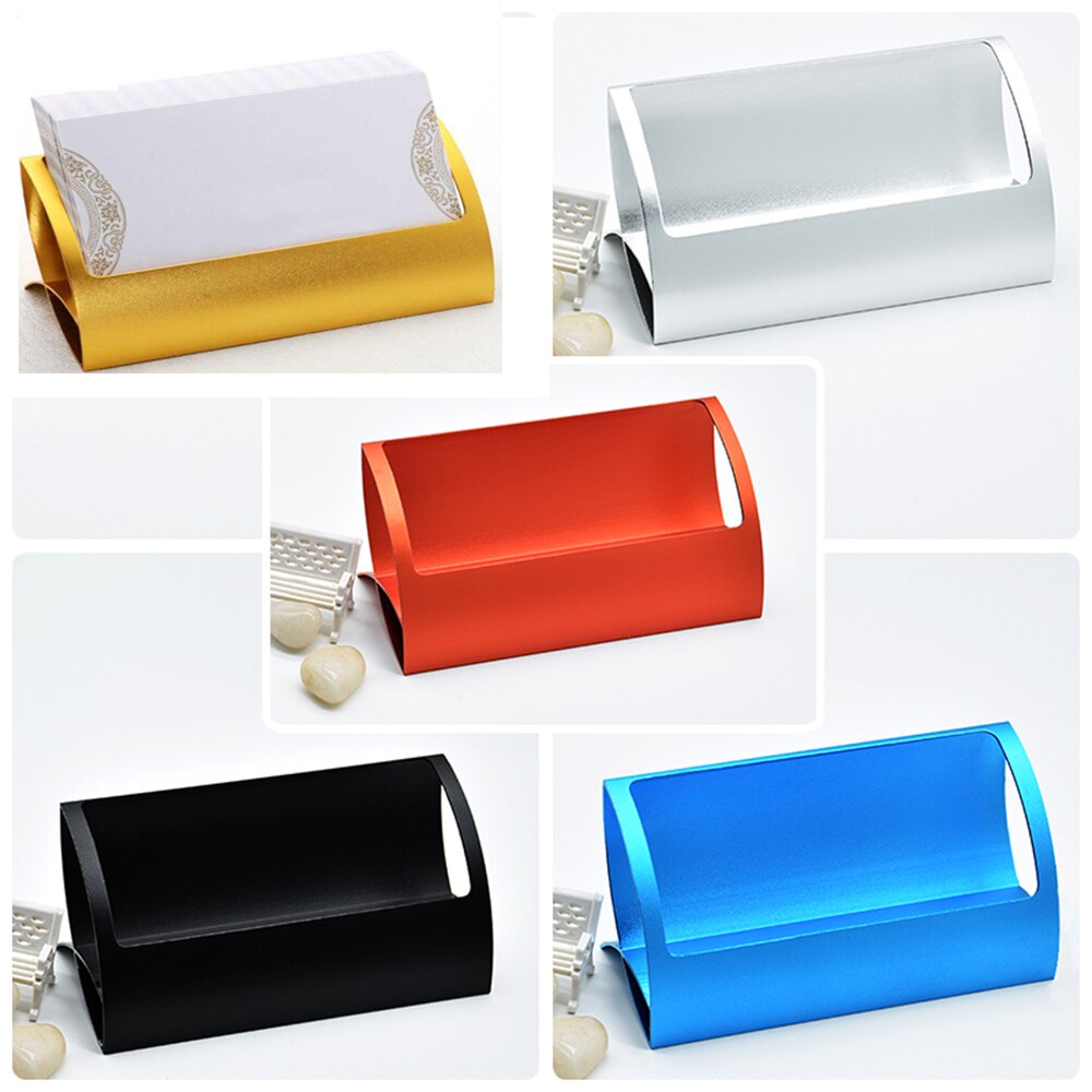 1PC Metal Card Holders Note Holders for Office Display Desk Business Card Holders Desk Accessories Stand Clip