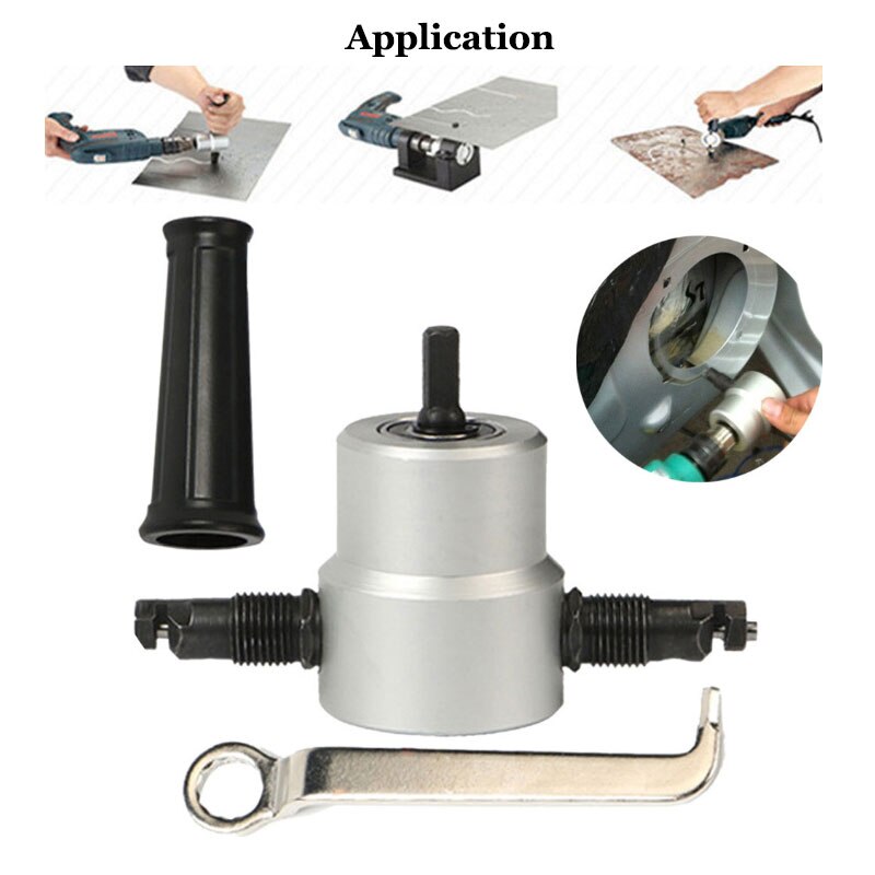 Découpeuse en métal de Premum 160A Double coupeur principal de grignoteuse de tôle pour le coupeur électrique réglable en métal de la perceuse 360 degrés