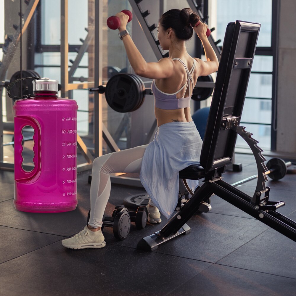 2.2L Large Capcity Gym Water Bottle Protein Plastic Sport Water Bottles Handgrip Gym Fitness Kettle Outdoor Sports Bottle