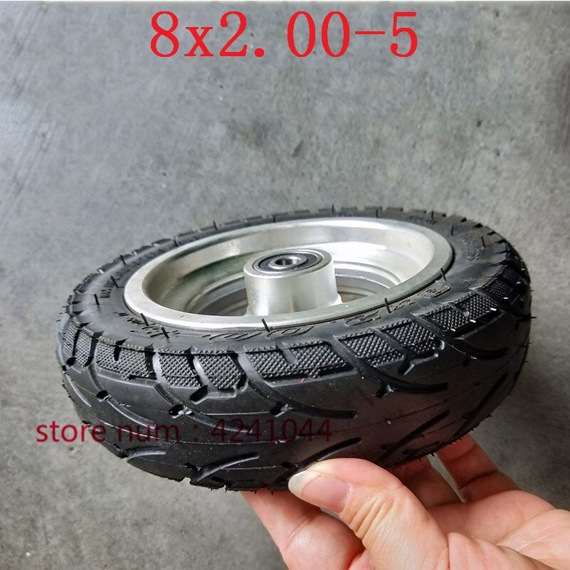 8X2.00-5 Tyres Tubeless Tires with alloy rims 8 inch wheel hub for Pocket Bike MINI Bike