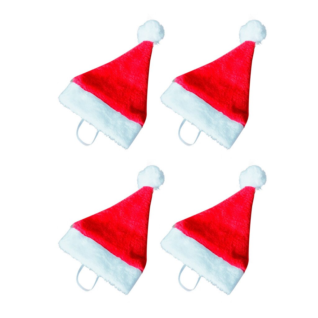 Kat hond kerstmuts mantel huisdier cosplay kostuum kerst kitten puppy rode mutsen feestkleding kerstmutsen huisdier accessoires