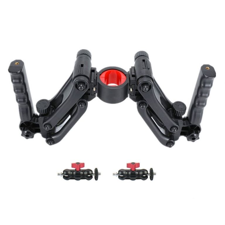 BGNing Universal- Handheld Gyroskop Stabilisator Frühling 5-achse Stoßdämpfer 4,5 KG zuletzt für DSLR Kamera für Alle stabilisator: w 75mm Magie Arm