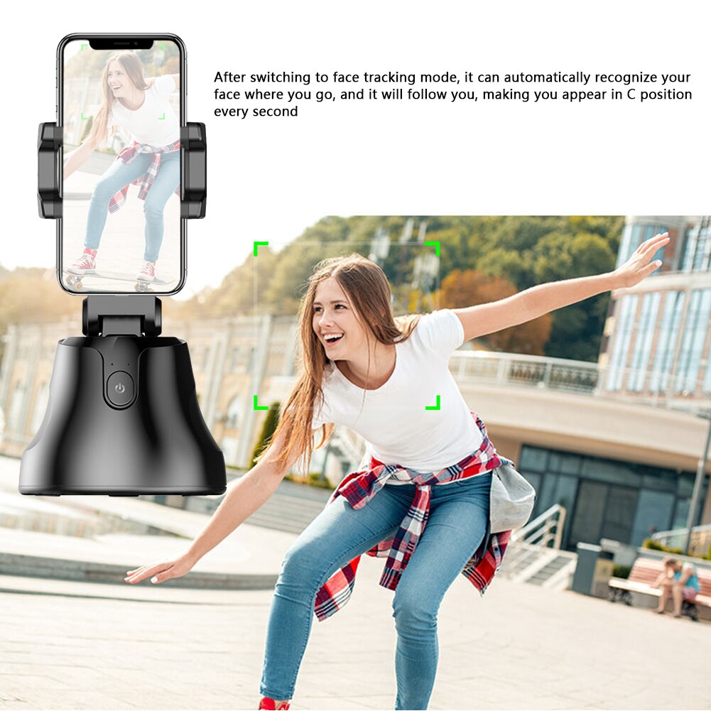 AI Intelligent Smart Shooting Selfie Stick Smartphone Mount Bracket 360 Rotation Auto Face Object Tracking Vlogging Video Camera