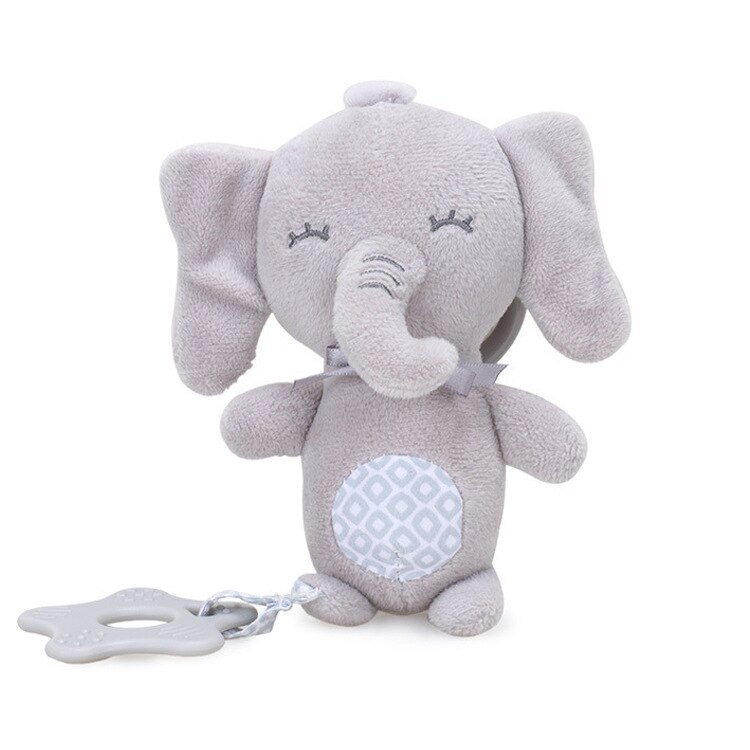 Baby Kinderen Rammelaar Speelgoed Cartoon Dier Pluche Hand Bell Kinderwagen Bijtring Wieg Opknoping Rammelaars Baby Trooster Speelgoed: elephant 1