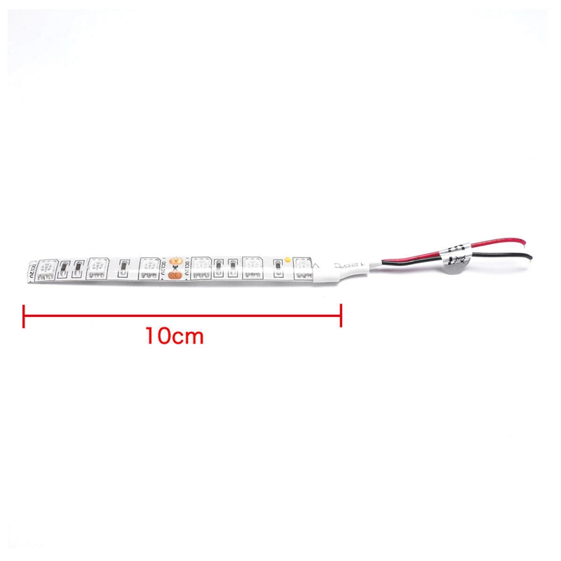 Tira de luces Led para caravana, barco y coche, impermeable, CC de 12V, 10Cm, 5050, 5 unidades