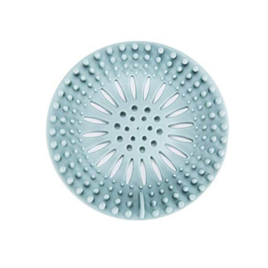 TPR évier égout filtre sol Drain crépine eau cheveux bouchon bain receveur douche couverture cuisine salle de bain Anti sabot: Bleu