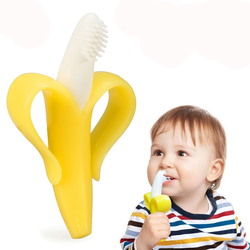 silikon umweltschutz baby zahnbürste banana zahnbürste sicher desinfektion milch fleck gaze zahnbürste