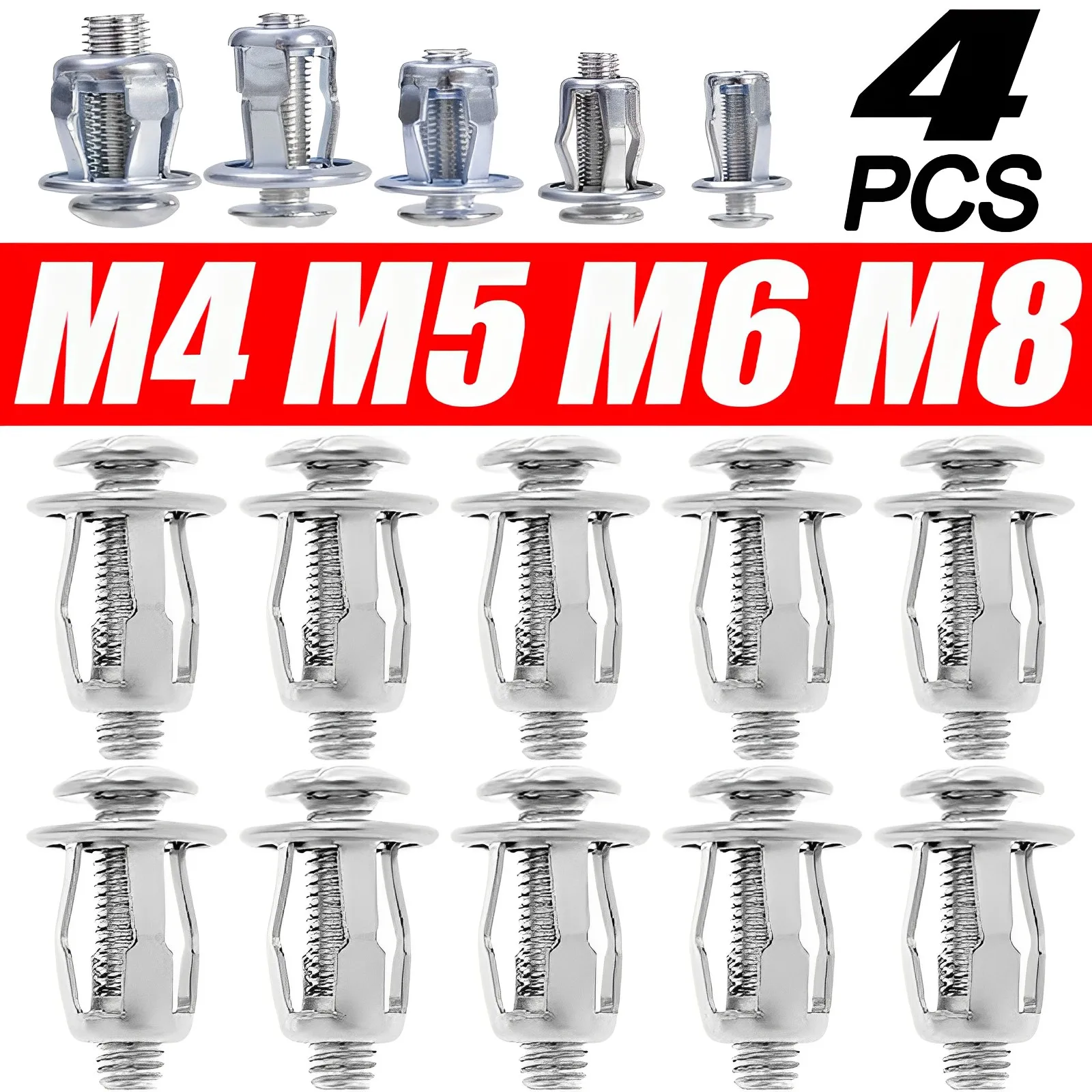 Kit d'écrou de rivet de pétale de plaque d'immatriculation de voiture, clip en métal de plaque de fibre, vis en métal, 2,2 de cric de kg, véhicule à moteur spécial
