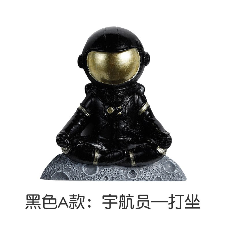 Astronaut switch indsæt astronaut socket dekoration klistermærke familie vægklistermærke moon resin 3d stereo socket klistermærke: Sort a