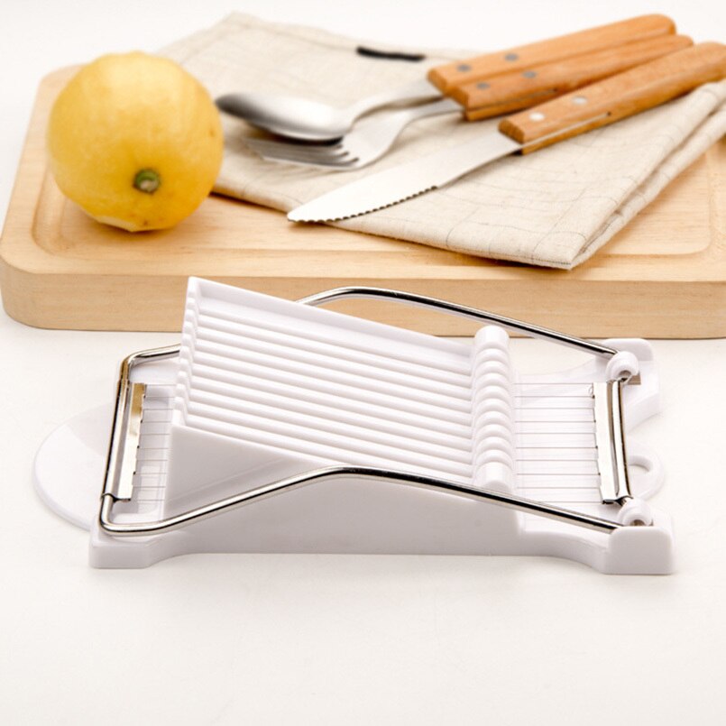 Manual Luncheon Meat Slicer Cheese Boiled Egg Banana Soft Food Slicer Canned Meat Sushi Cutter Stainless Steel Cutting Wire