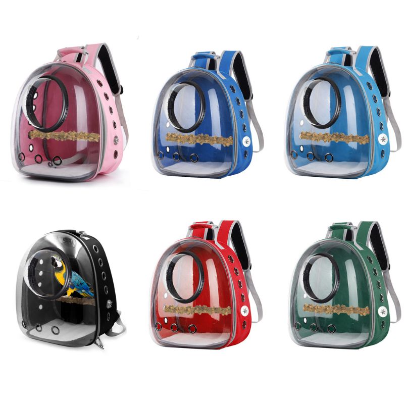 Astronaut Space Capsule Pet Parrot Carrier Birds Breathable Car Bike Window Bubble Travel Carry Bag Transparent Backpack