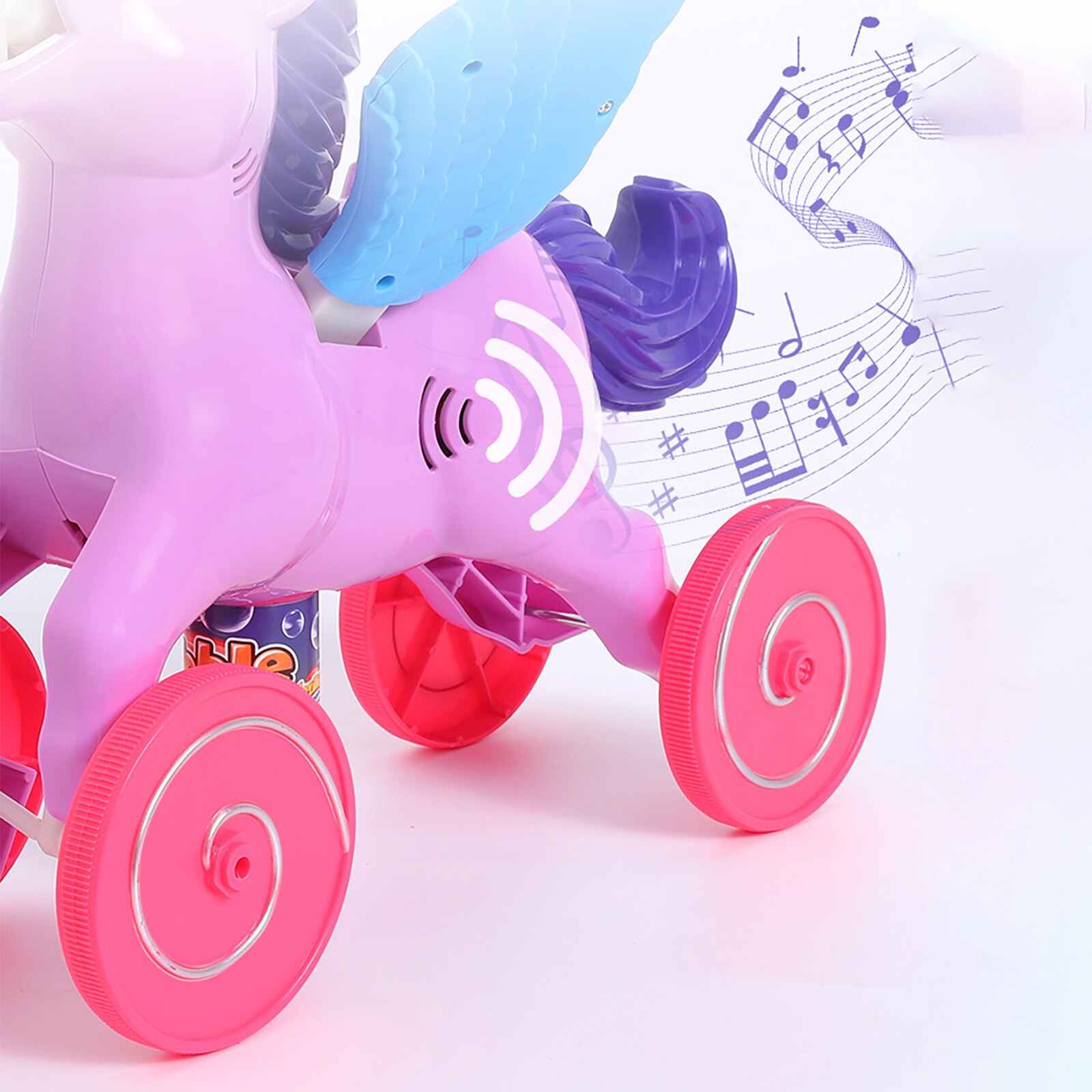 Bubble Machine Music Light Push Toy Bubble Maker Bubble Solution(110ml)