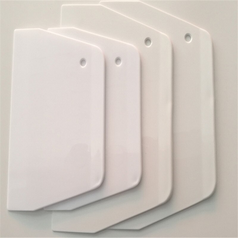 White color Kitchen Cutter Cake Spatulas Cake Pastry Spatulas Butter Scraper Trapezoidal Scraper Cake Tools Plastic Dough Scrape