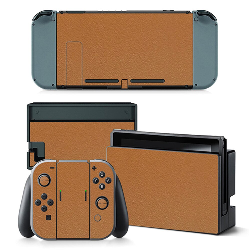 Beschermende Voor Nintendo Switch Vinyl Decals Voor Nintendo Switch Skin Stickers Leather Look Leather Skins: Oranje