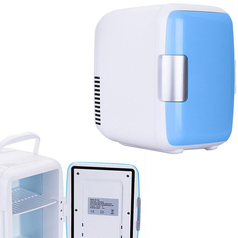 Cooler Warm Use 12V Portable 4L Mini for Camping Driving blue Car Fridge Freezer Travel Refrigerator