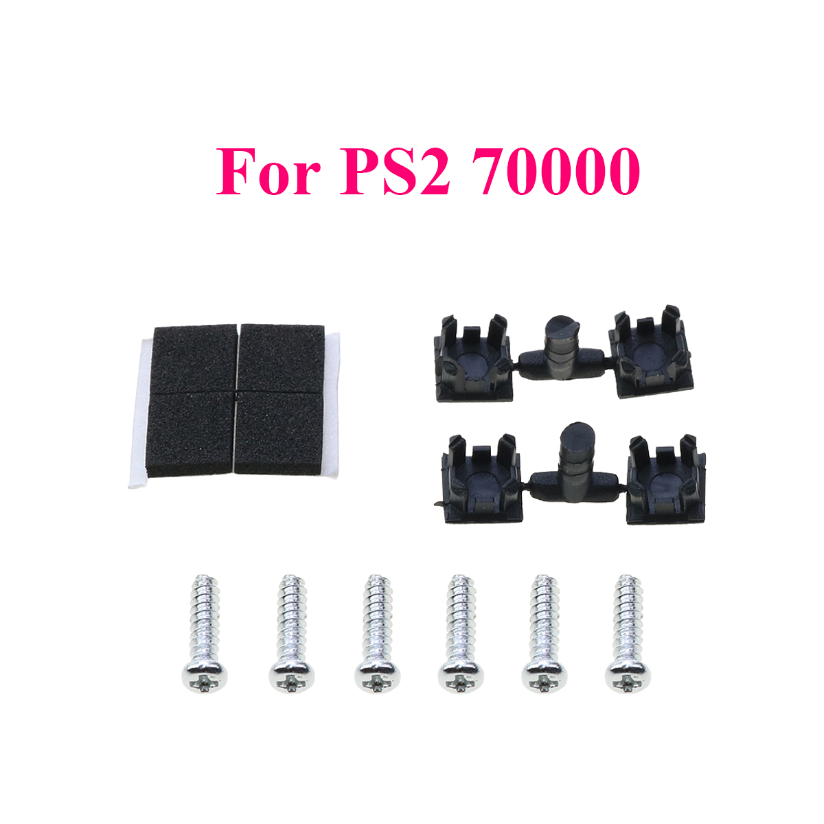 Juego completo de tornillos de plástico negro para consola PS2 PS3 Slim 2000 3000 4000 70000, juego de tornillos de cubierta de pies de goma, piezas de reparación: Marrón