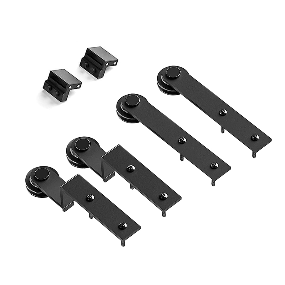 LWZH Rulli hardware per porte scorrevoli dell'armadio per ganci per porte scorrevoli circonvallazione in modo ecologico (non includere traccia): marrone