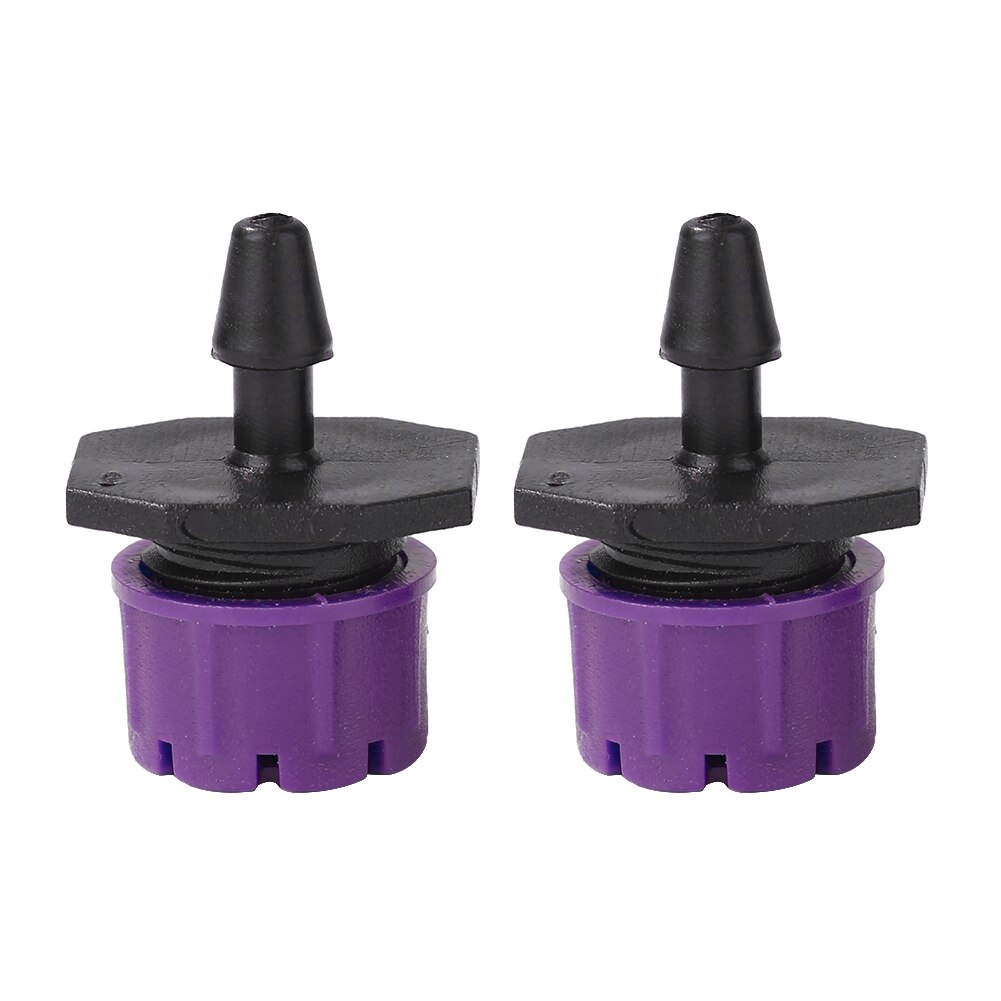100pcs Adjustable Water Dropper Micro Flow Irrigation Hose Drip Head Kitfor Garden Micro Sprinklers Garden Irrigation: Purple