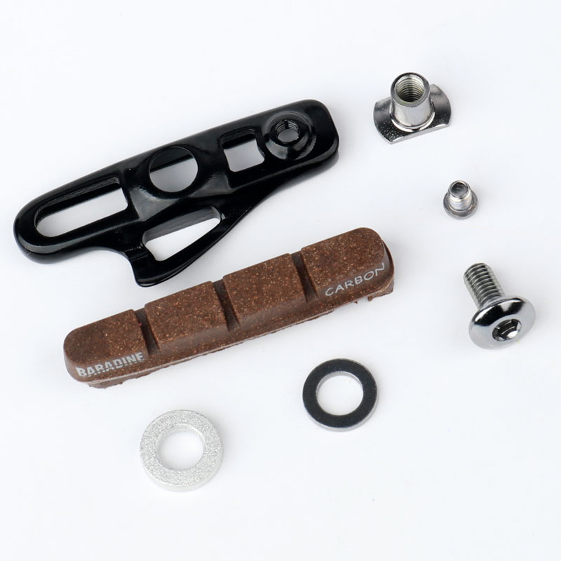 Baradine Road Bicycle Carbon Rim Braking Blocks Linear Pull Friction Wheel Brake Pads Detachable Cork Inserts Light Weight