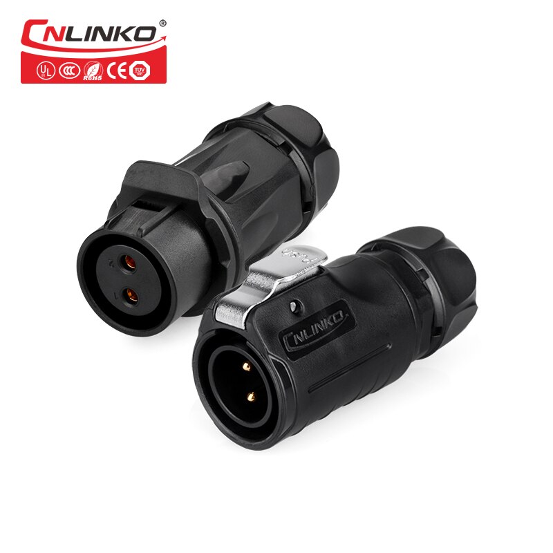 Cnlinko Fabriek Stekkers Sockets Power Connector IP67 Waterdicht 2 Pin Connector Voor Zonnestelsel