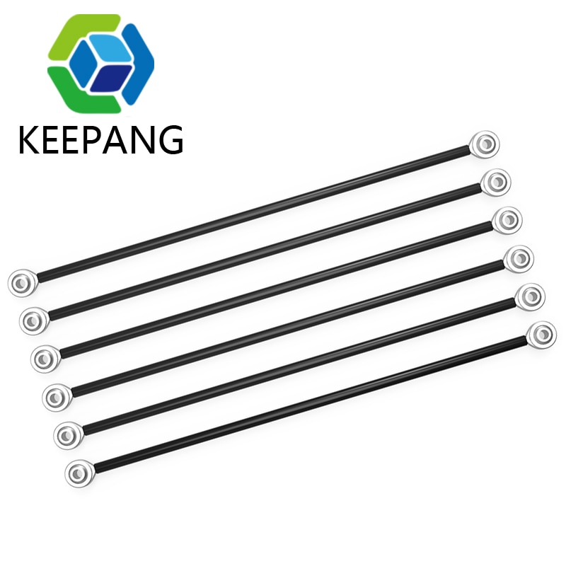 6Pcs M3 M4 Fisheye Kogellagers 18 20Cm Fisheye Carbon Staaf Aluminium SA4T/K SA3T/K uiteinden Gezamenlijke Draad Voor Kossel Delta 3D Printer