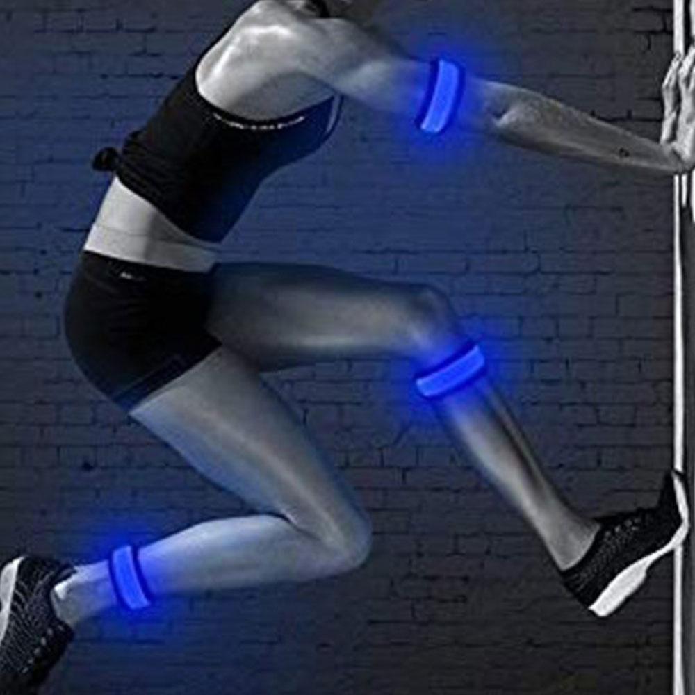 Adjustable LED Flashing Wrist Band Bracelet Arm Belt Neon Glow Glowing Dance Luminous Light Party Decor Bangle Party Up V1X6