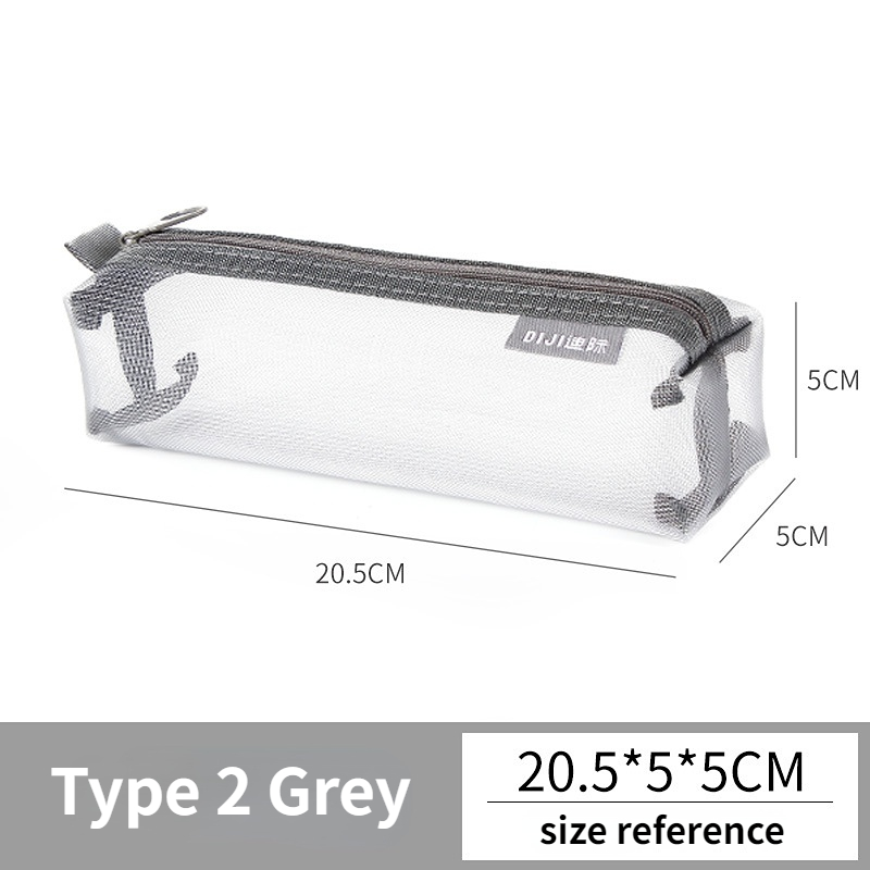 Make-up Pouch Lippenstift Make-Up Pinsel Lagerung Taschen Student Transparent Mesh Bleistift Fall Ins Reise Kosmetische Veranstalter für Frauen: Brown