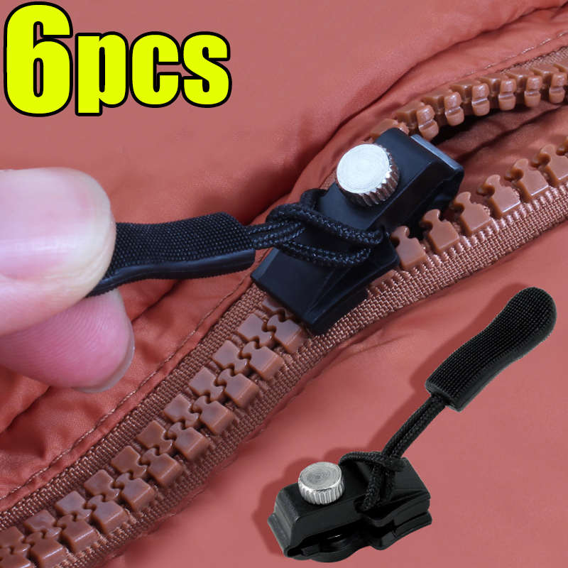 2-6pcs Zipper Repair Kit Universal Instant Zipper Repair Replacement Zippers Sliding Teeth Rescue Zippers Head 3 Different Sizes