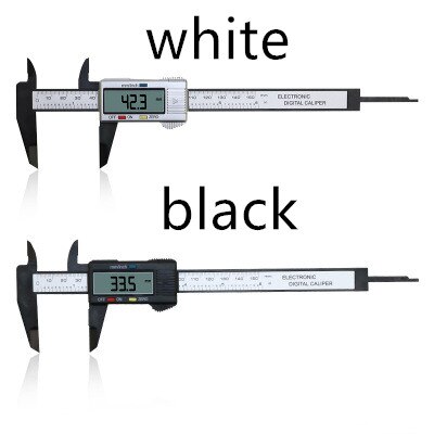 150mm 100mm Electronic Digital Caliper Carbon Fiber Dial Vernier Caliper Gauge Micrometer Measuring Tool Digital Ruler: black-1