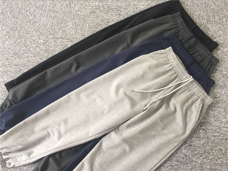 Hjemmetøj til mænd #39 bomuld soveunderbukser løse enkle solide pyjamas forårs fitness bukser