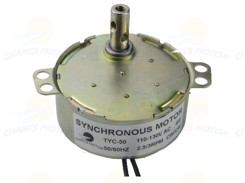 Synkron elektrisk drejeskive motor 110v/220v synes -50 2.5-3 omdr./min kopdrejer med 7mm koblinger og netledningskontakt 1.8m 5 stk