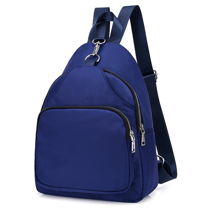 Vrouwen Waterdichte Nylon Rits Rugzak Reizen Ongedwongen Schoudertassen Schooltas Rugzakken Mode Sac Schooltassen Voor Tienermeisjes: Blauw