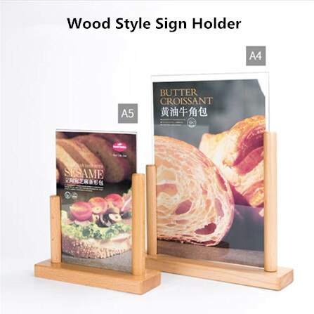A5 Clear Heavy Duty Acrylic Sign Holder Picture Frame for Paper Restaurant Table Menu Card Display Stand: 8