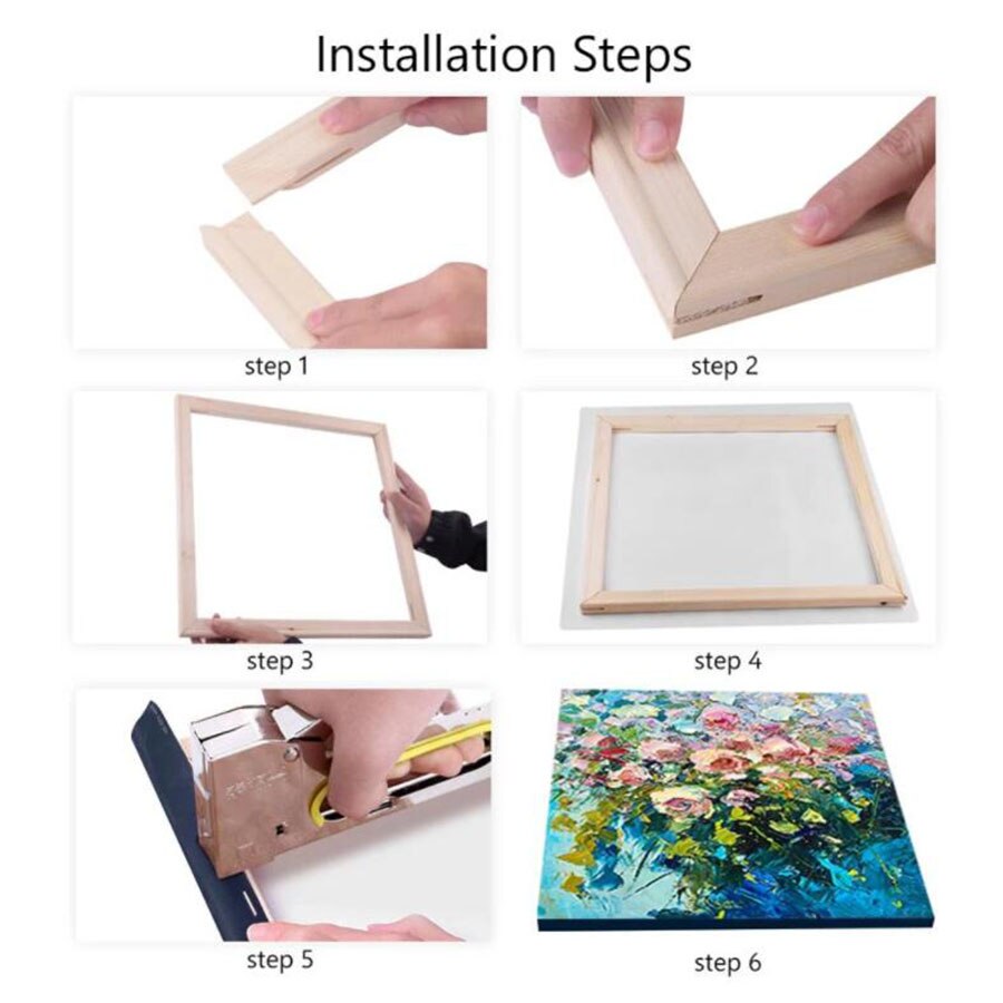DIY Bild Leinwand Ölgemälde Rahmen Paulownia Holz Rahmen Kunst Poster Malerei Durch Zahlen Foto Rahmen Handwerk Hause Zauberstab Kunst Dekor