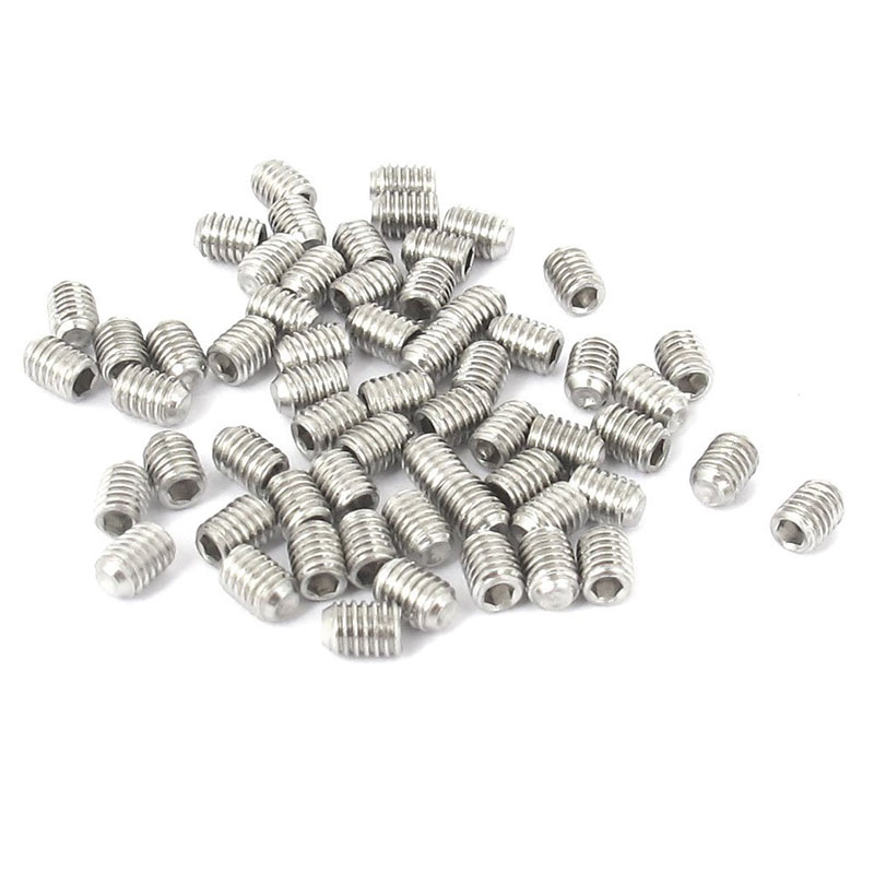 100Pcs Stainless Steel Hex Socket Set: 50Pcs M2.5 X 3Mm Headless Cup Point Grub Screws &amp; 50Pcs M3x4mm Cap Point Grub Screws