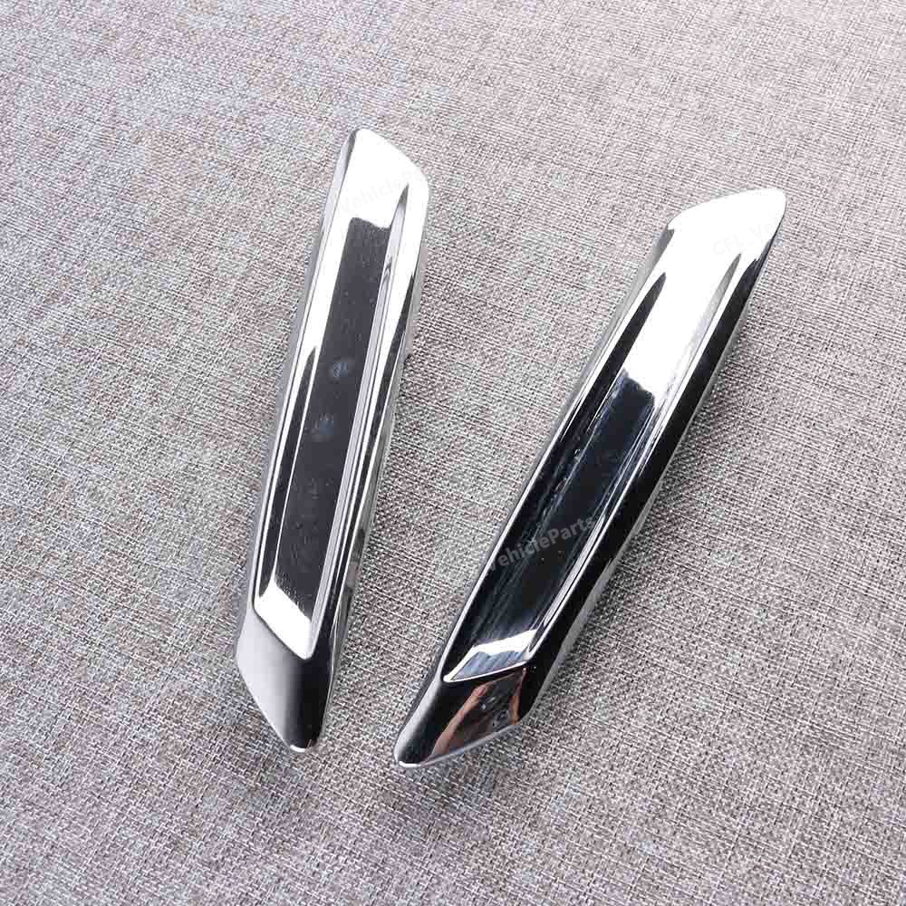 Pair Chrome Exterior Front Fender Trim Molding L+R 51137336645 51137336646 For BMW F10 LCI Sedan Only