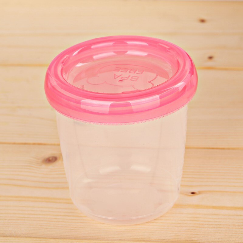 2 Colors Baby Food Storage Cup Breast Milk Fruit Juice Storage Seal Preservation Cups Box Melkpoeder Doosjes 180ml: Pink