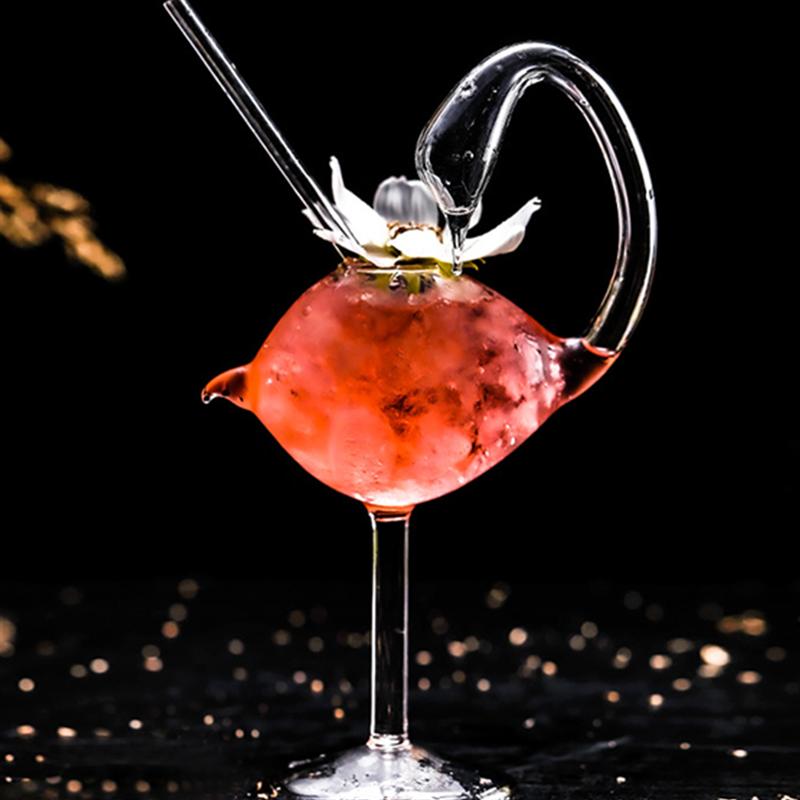 178ML Cocktail Glass Champagne Glass Cup Swan Shaped Cocktail Glass Wine Glass Bar Pub Martini Glasses