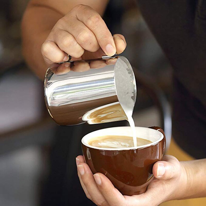 Icestchef 150/350/600ml skummende kande pull blomsterkop rustfrit stål kaffe mælk skum krus mælk skum kande thermo latte art