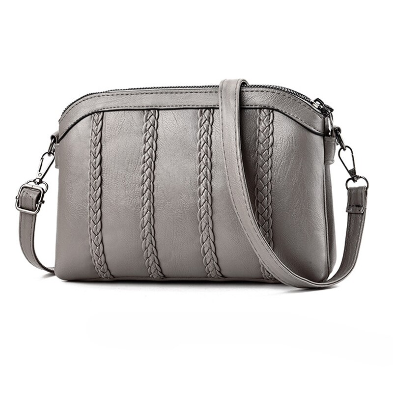 Yogodlns Double poches sacs à bandoulière en cuir souple PU femmes sac à bandoulière avec deux sangles épaule femme sacs de messager noir